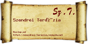Szendrei Terézia névjegykártya