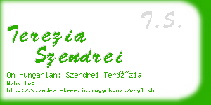 terezia szendrei business card